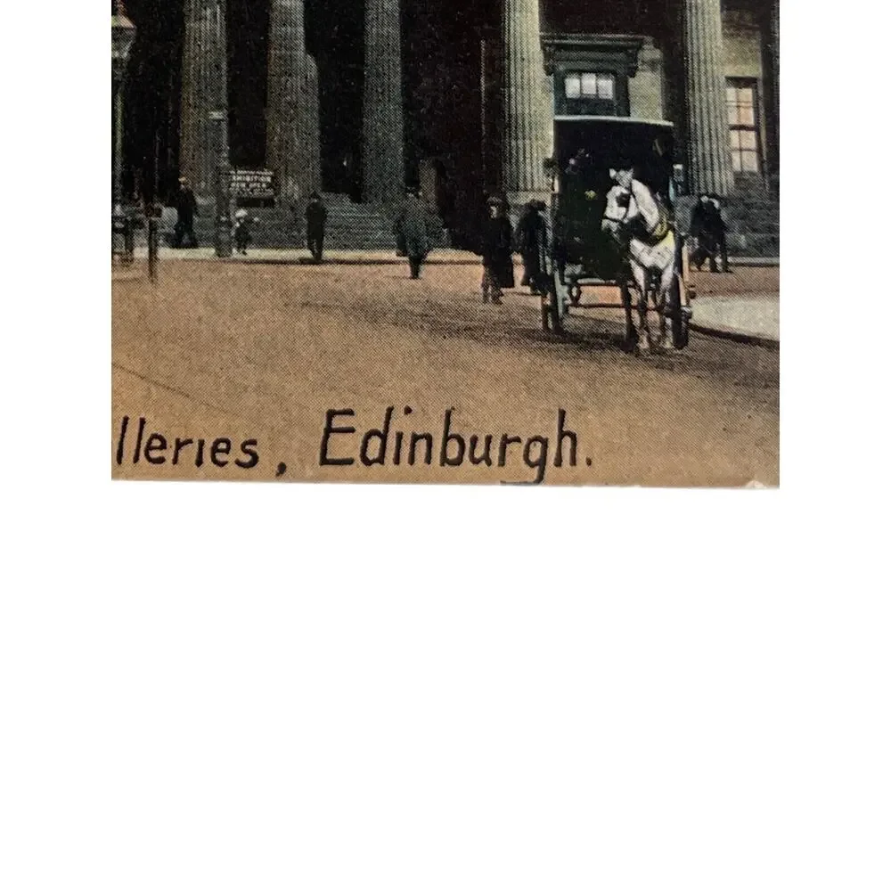 Atq Ephemera Early 1900 Litho Philco Postcards Princes St Edinburgh Hand Colored